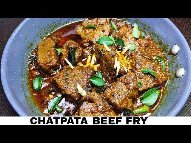 Chatpata Beef Fry Recipe | How To Make Chatpata  Fry | The foodie falcon