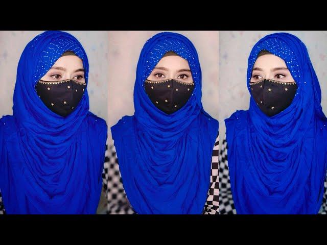 Ramadan Special Hijab Styles With Layers  | Easy Layer Hijab Tutorial For Everyday With Mask |