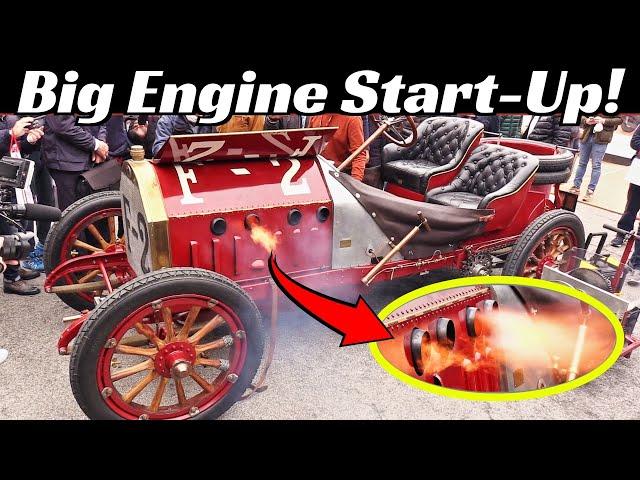 Big Engine Start-Up - 16-Litre Fiat 130 HP GP ex-Felice Nazzaro - Auto e Moto d'Epoca Padova 2021