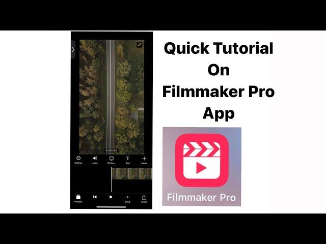 Quick Tutorial On Filmmaker Pro App