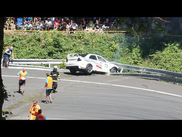 Mitsubishi Lancer EVO IV crash at AKM Ecce Homo Šternberk 2014 hill climb