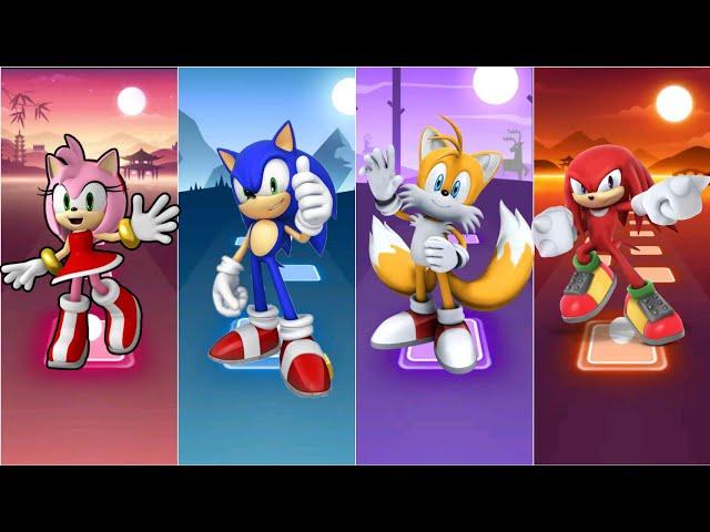 Sonic- Amy - Tails - Knuckles | Tiles Hop EDM RUSH !