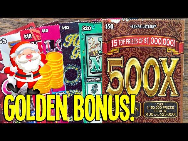 GOLDEN BONUS! $210 TEXAS LOTTERY Scratch Offs