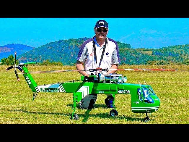 FANTASTIC SPECTACULAR !!! RC SIKORSKY S-64 SKYCRANE AIRCRANE ELECTRIC SCALE MODEL HELICOPTER FLIGHT