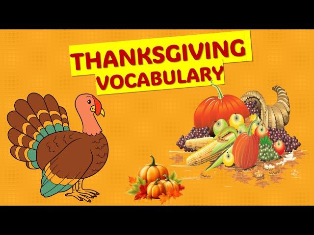 THANKSGIVING VOCABULARY.