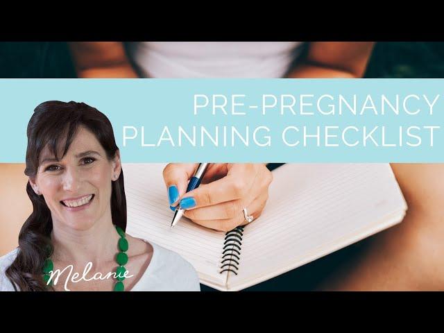 Pre-pregnancy planning – nutrition checklist