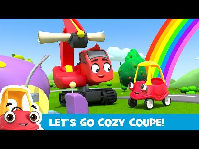 Cozy Coupe and Buster's Paint Cannon Adventure! | Let's Go Cozy Coupe - Cartoons for Kids