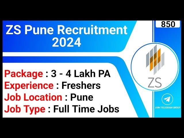 ZS Pune Recruitment 2024 | MNC Jobs | Finance Associate Jobs | Accounts Payable Jobs