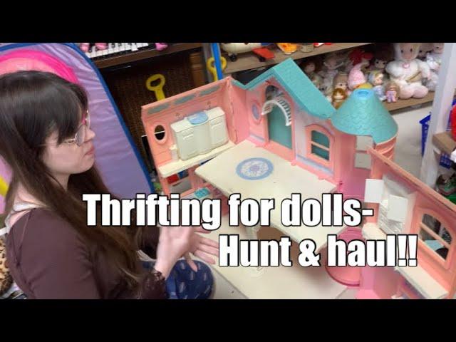 THRIFTING MY GRAIL DOLL HOUSE!! Doll hunt & haul! Barbie, Disney, Rainbow High & more (thrift store)