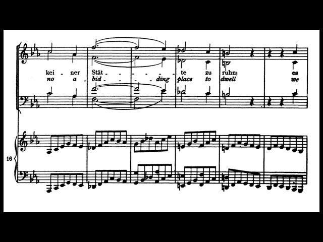 Schicksalslied, op. 54 (J. Brahms) Score Animation