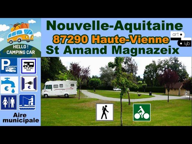 87 Aire camping-car "St Amand Magnazeix" Hello!camping-car