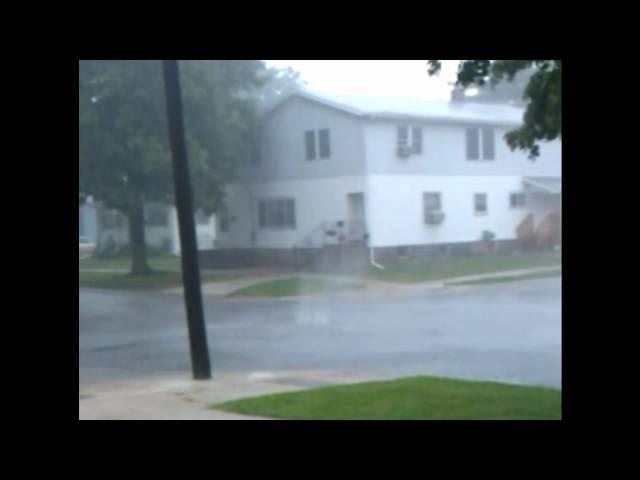 Down Pour causes man hole cover to shake