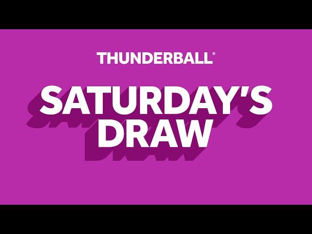 The National Lottery Thunderball draw results from Saturday 23 November 2024