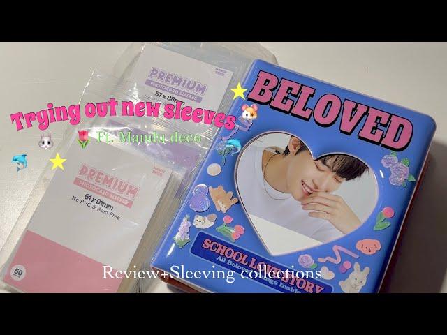 Trying out new photocards sleeves| Manu deco review + sleeving my seokjin and doyoung collection