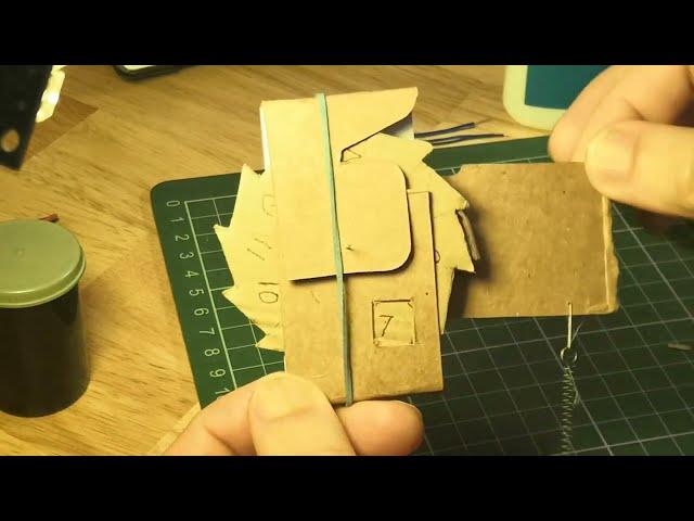 Cardboard Ratchet Mechanism One Hand Operation