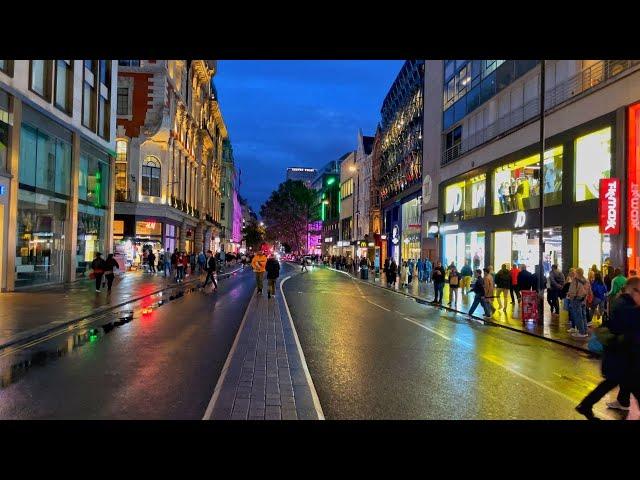 London Wet Evening Walk | The Must-Do Tourist Experience | Oxford Street - Leicester Square Via Soho