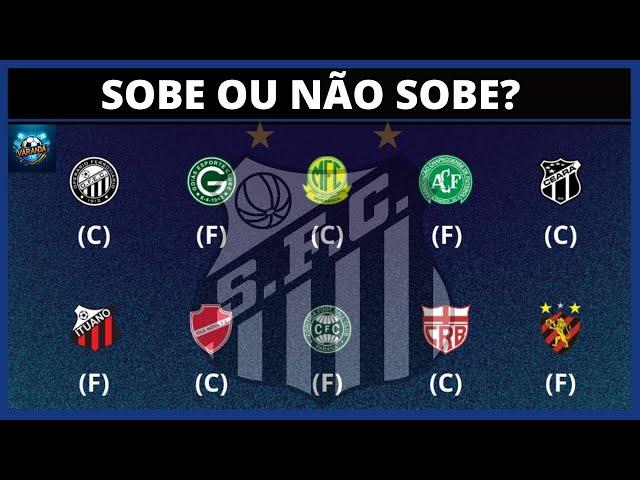 SOBE OU NÃO SOBE? | TIME VARANDA PROJETA OS 10 ÚLTIMOS JOGOS DO SANTOS