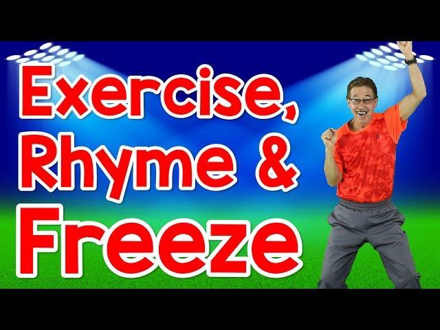 Exercise, Rhyme and Freeze | Rhyming Words for Kids | Exercise Song | Jack Hartmann