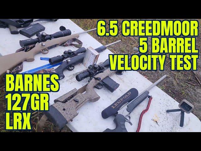 6.5 Creedmoor 5 Barrel Length 127gr Barnes LRX Test