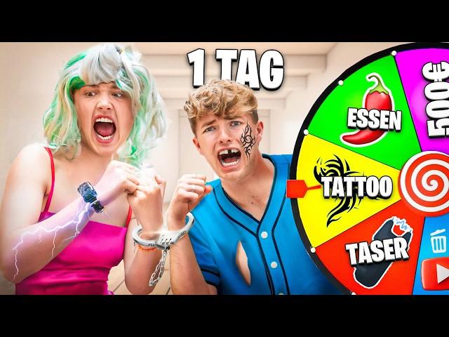 EXTREM GLÜCKSRAD bestimmt 24 Stunden unser Leben!(komplett Cringe)