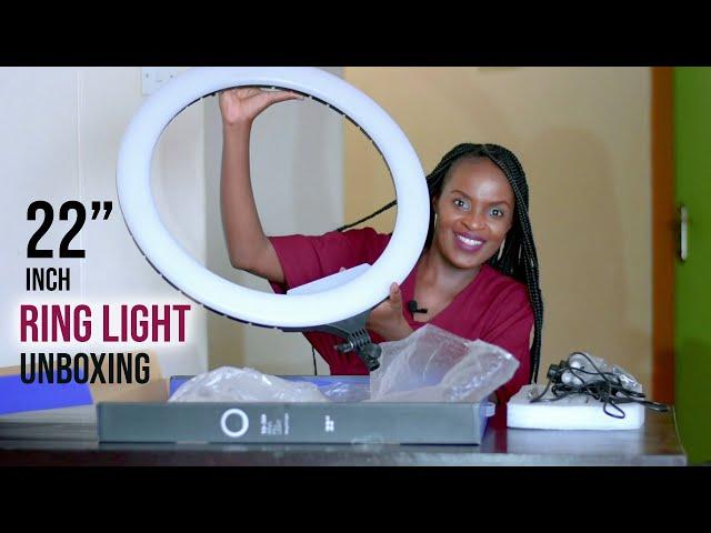 UNBOXING MY 22" RING LIGHT WITH TRIPOD AND PHONE HOLDER|HOW TO SET UP.