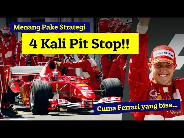 KETIKA FERRARI MASIH WARAS - Menang Pake Strategi 4x PIT STOP! GP Prancis 2004