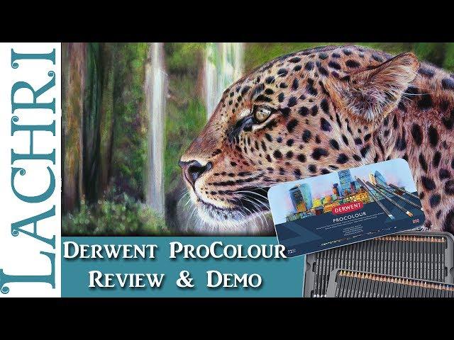 Derwent ProColour colored pencil review and leopard demo w/ Lachri