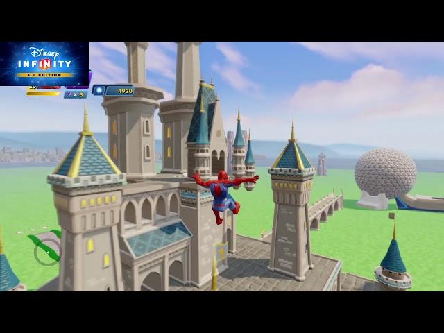 Disney Infinity 3.0 Spider-Man Red & Blue suit & Black suit VS Rhino Guard Army