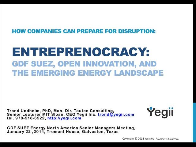 Trond Undheim Speaks on Entreprenocracy and Trends in Energy Industry