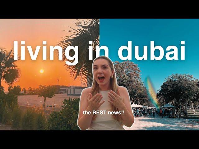 dubai vlog: some big news, our first flea market & lots of family time 