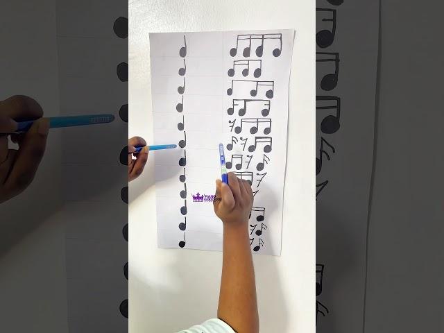 Grouping of the four sixteenth note or semiquaver.