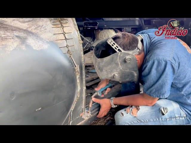 Chevrolet Bel Air 1954 parte 3 transformando para 2 portas#carroantigos  #pinturasautomotivas