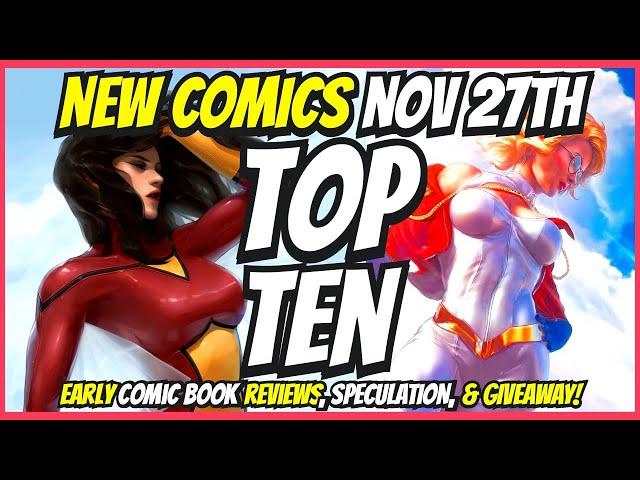 Top 10 New Comic Books November 27th 2024  Reviews, Covers, & Giveaway  Best NCBD Vids On YouTube