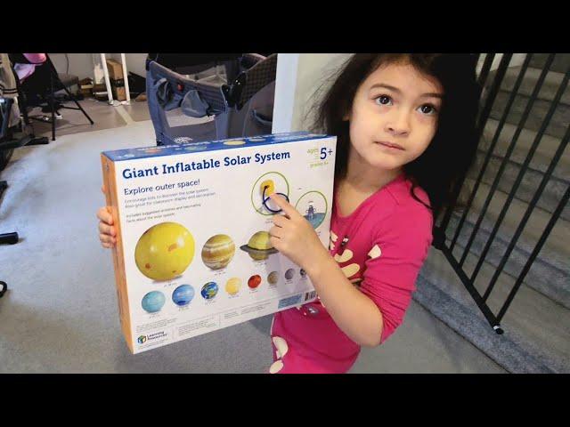 GIANT Inflatable Planets! Kids learn about the solar system. Fun toy.