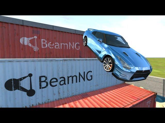 Stair Jumps Down Crashes #2 - BeamNG drive