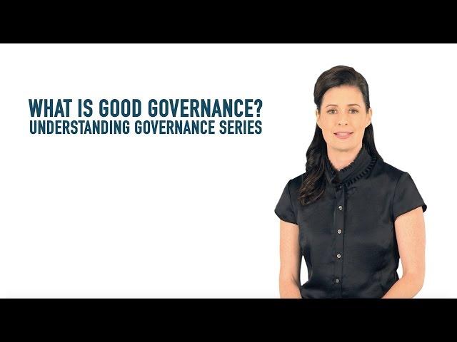 What is Good Governance?