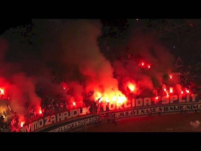 HD - Big Pyro Show from Torcida Split (Hajduk Split vs. Inter Mailand 0:3)