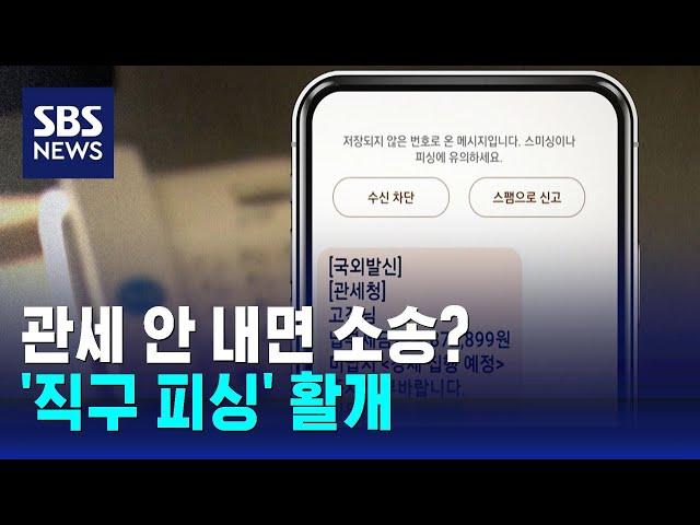 관세 안 내면 소송?…'해외직구' 피싱 활개 / SBS