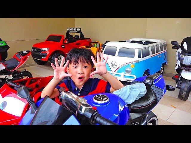 Power Wheels Car Toy Activity with Playground