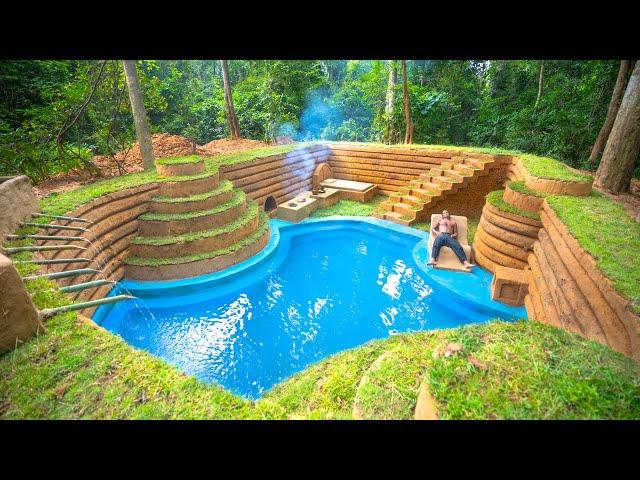 Build The Most Beautiful Underground Water Park for Summer Vacation by ancient skills