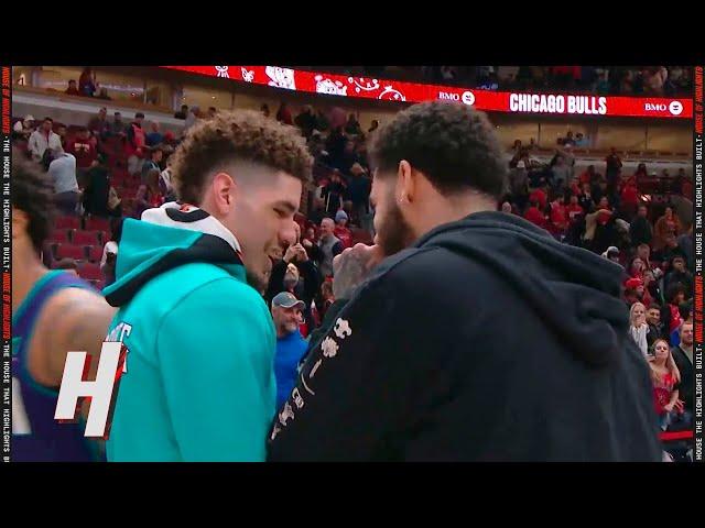 LaMelo & Lonzo Share a Moment after the Game 