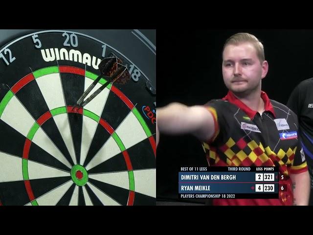 NINE DARTER! Dimitri Van den Bergh v Ryan Meikle | 2022 Players Championship 18