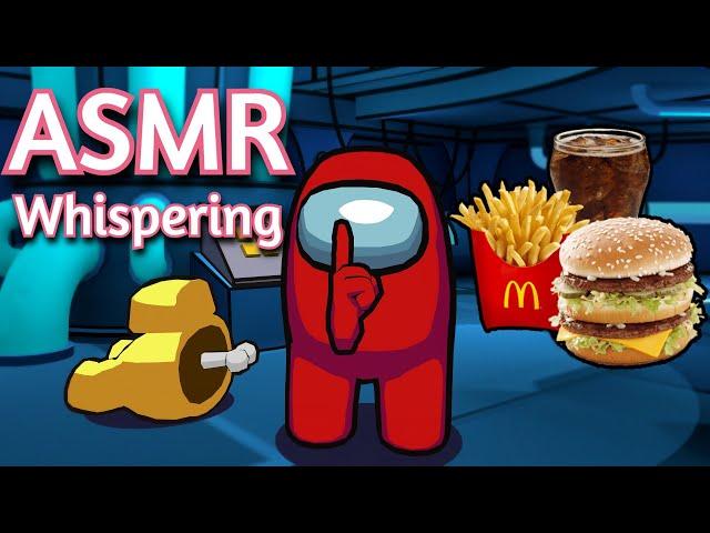 ASMR Gaming | AMONG US EATING MCDONALDS | Whispering + Keyboard/Mouse Sounds 