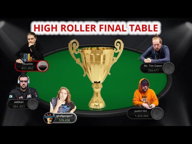 HIGH ROLLER FINAL TABLE.  Live play & Commentary