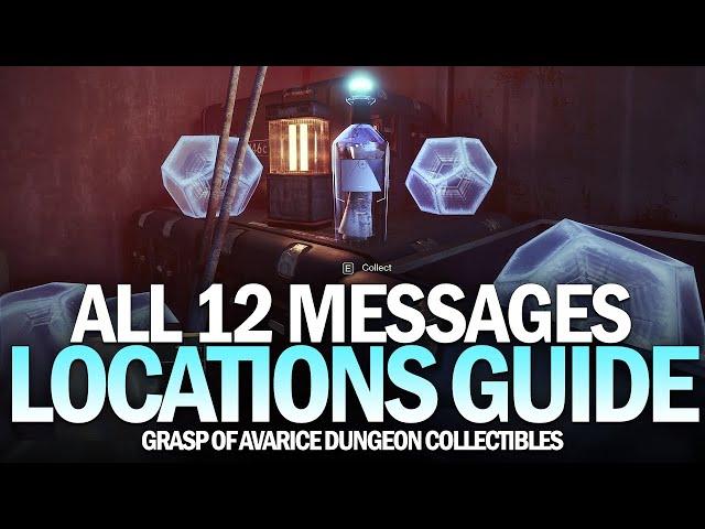 All 12 Grasp of Avarice Dungeon Collectibles Location Guide - All Wilhelm-7 Messages [Destiny 2]