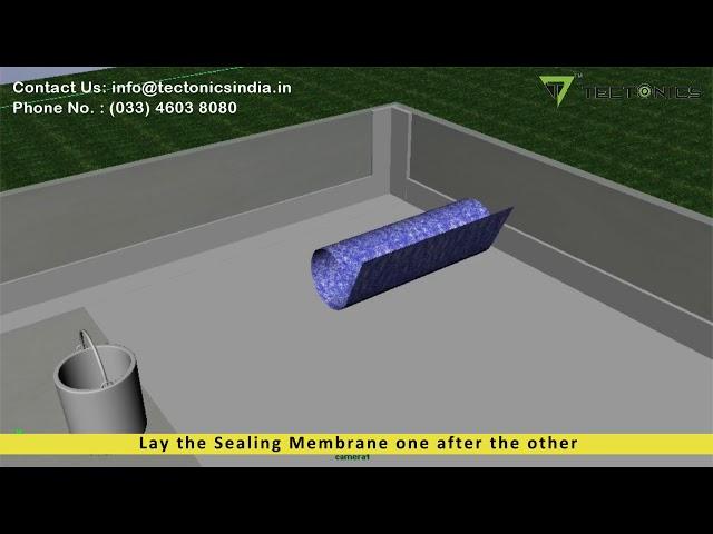 Method of Terrace or Roof Waterproofing in Animation || Tectonics India