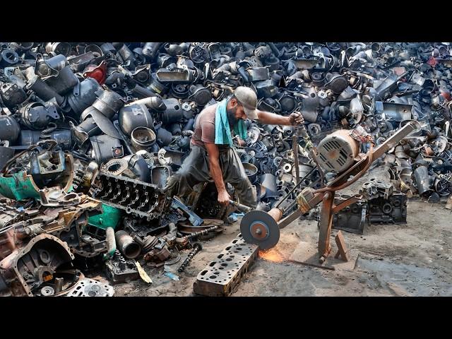 Process of Making 50 Ton Power Press Flywheel | Amazing Metal Recycling Process