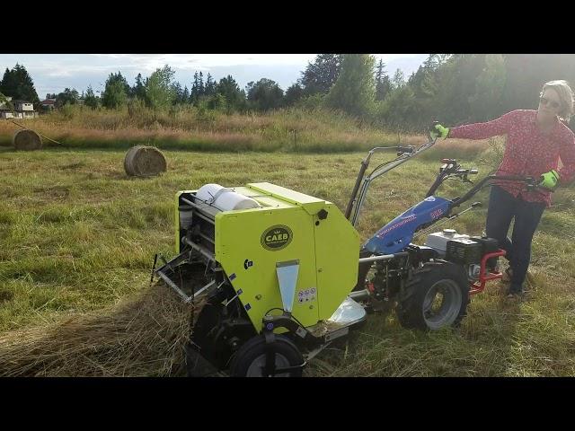 Caeb baler on BCS tractor