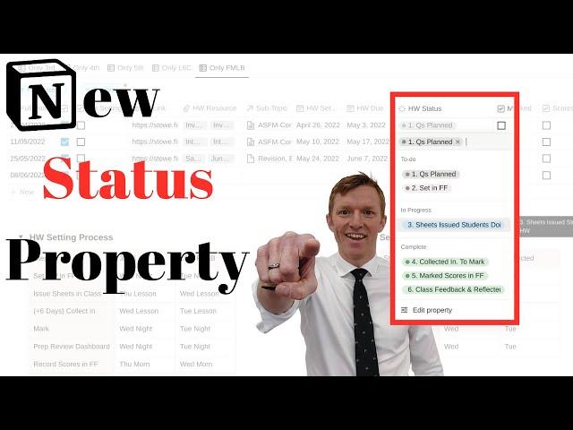 The INCREDIBLE New Notion Status Property | Teacher Tutorial 2022