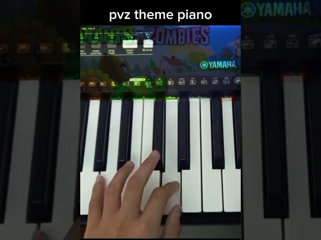 pvz theme song on piano #piano #pianotutorial #pianocover #shorts